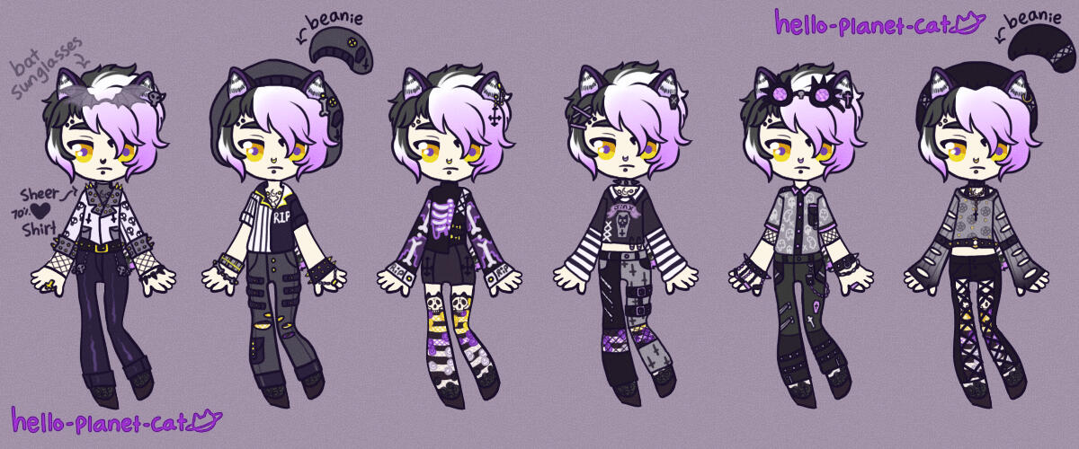 $35 for SET OF 6 (outfits + OC drawn out)